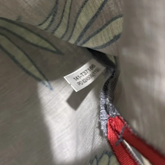 Tommy Bahama silk Men's Tropical Print Shirt - Gray and Green - Picture 5 of 6